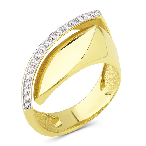 Кольцо, золото, фианит, 022821-4102